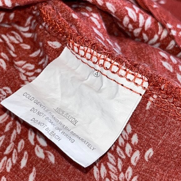 POLLY Rust Wrap Romper Ruffle Size 12 - Picture 10 of 11